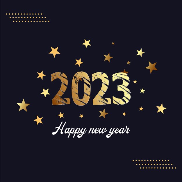 Celebración del diseño del cartel de feliz año nuevo 2023.