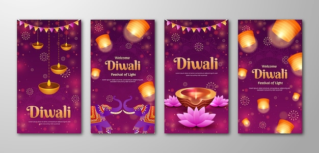 Celebración de Diwali en las historias de Instagram