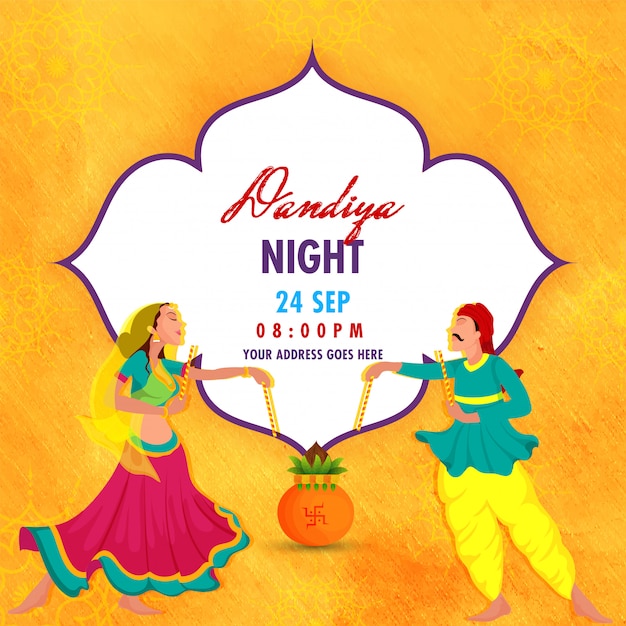 Celebración del evento Dandiya Night.