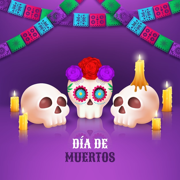 Celebración del evento Dia de muertos