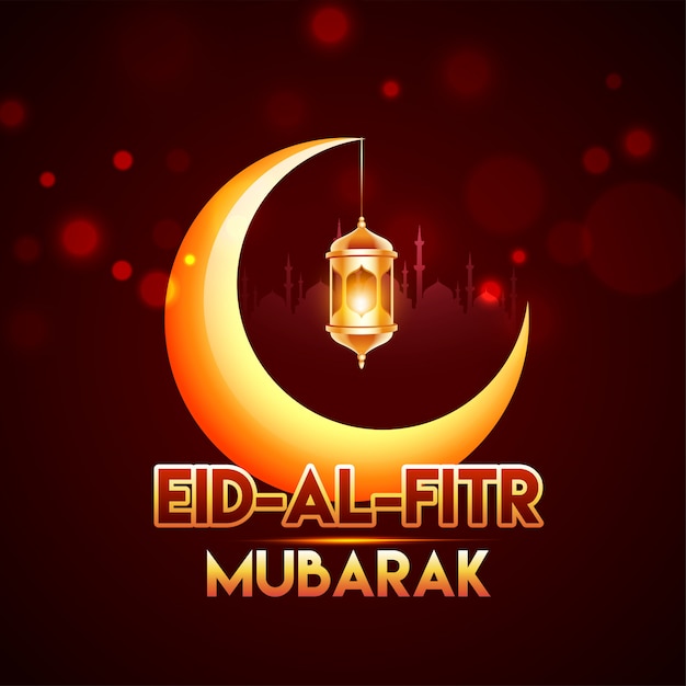 Celebración del festival Eid al-Fitr Mubarak.