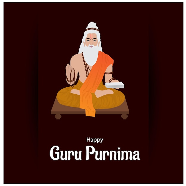 Celebración del festival festivo religioso Happy Guru Purnima en India