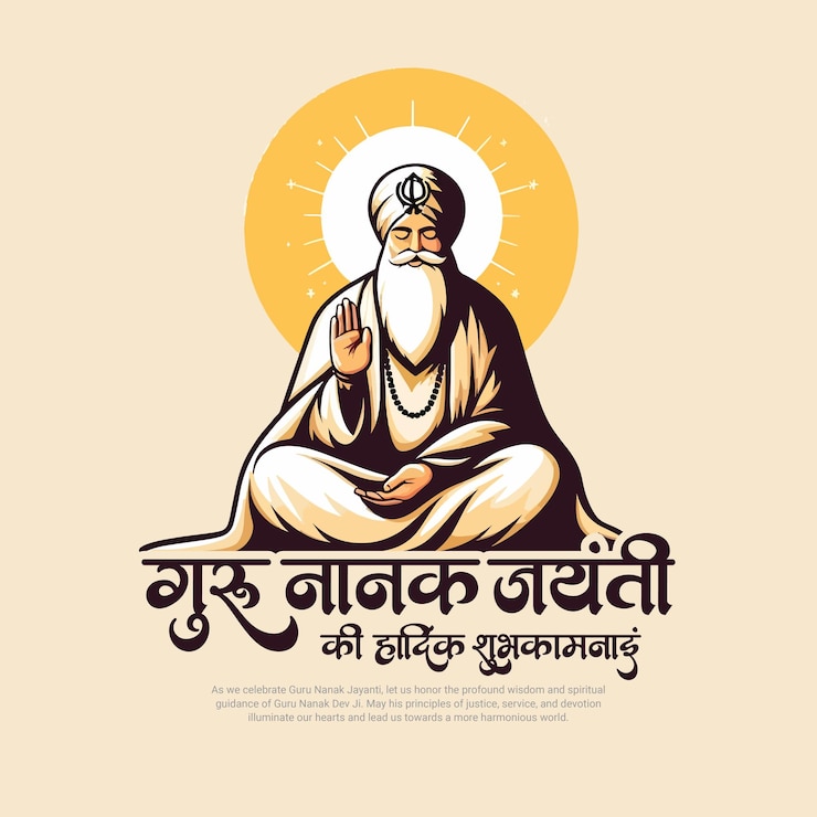 Vector celebración del festival guru nanak jayanti plantilla de banner de publicaciones en las redes sociales