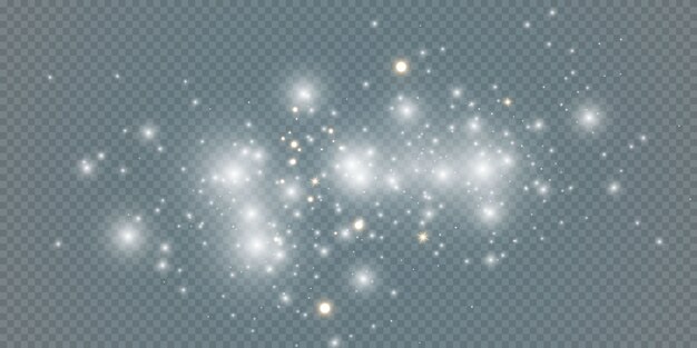 Celebración de fondo abstracto de pequeñas partículas de polvo brillante y estrellas