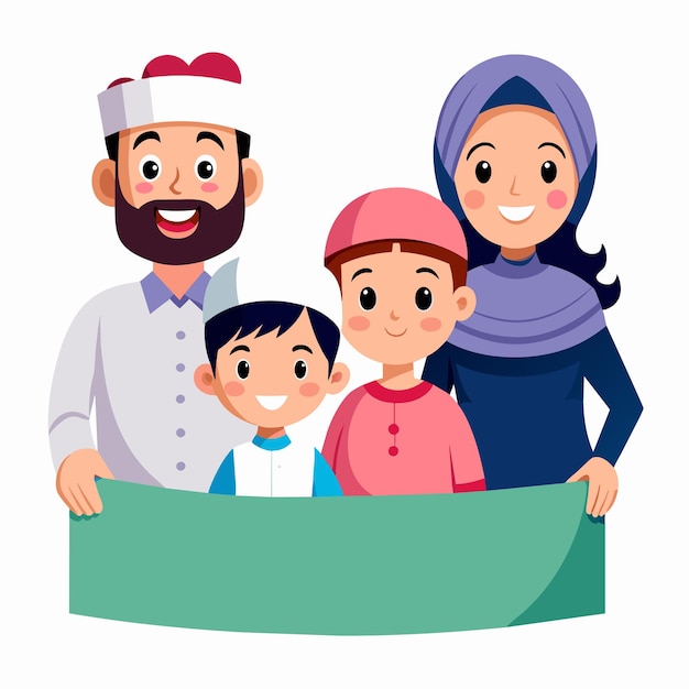 Celebración islámica del ramadán fiesta de iftar mascota dibujada a mano personaje de dibujos animados pegatina concepto de icono