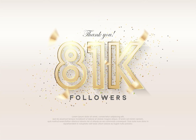 Celebración de llegar a 81.000 seguidores con diseño de lujo premium.