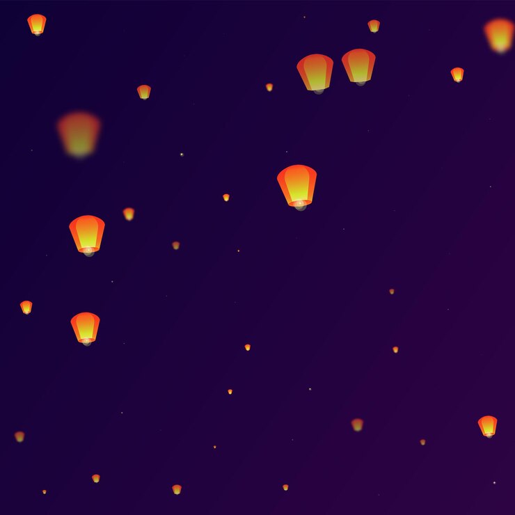 Vector la celebración de loy krathong en chiang mai