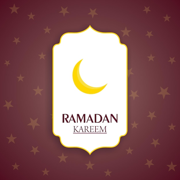 Celebración de ramadán kareem con ilustración de vector de luna