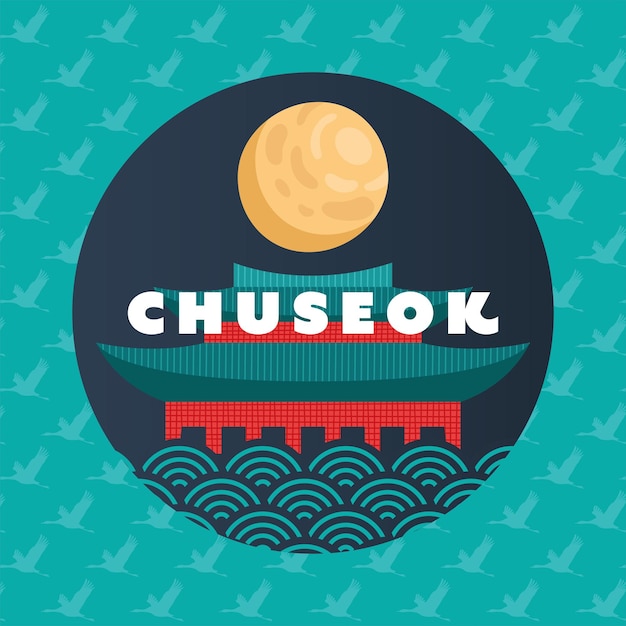 Celebración tradicional de chuseok feliz