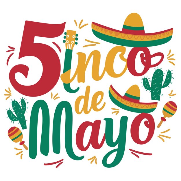 Vector una celebración vibrante y festiva del cinco de mayo