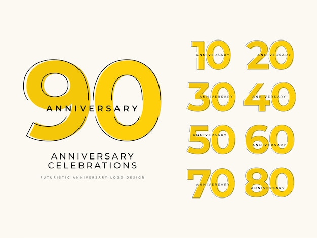 celebraciones aniversario Logotipos Colecciones plantilla