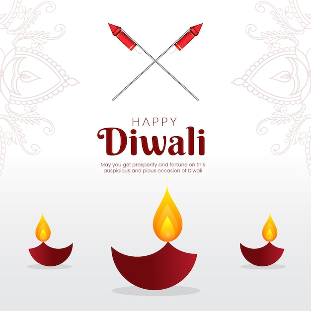Celebrando la feliz plantilla de diseño de banner del festival indio diwali