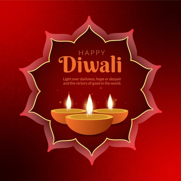 Celebrando la feliz plantilla de diseño de banner del festival indio diwali