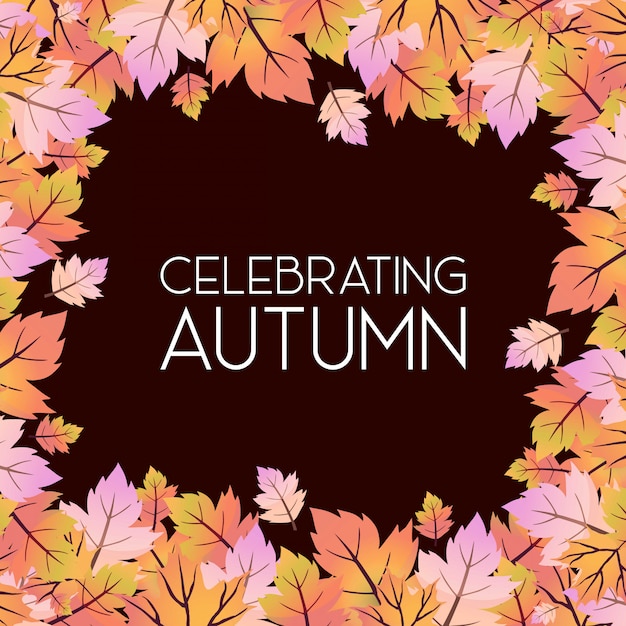 celebrando el fondo de otoño