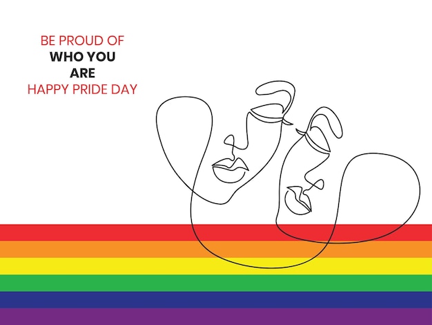 Celebrando la libertad sexual y el mes del orgullo lgbtq concepto de ilustración vectorial de derechos humanos