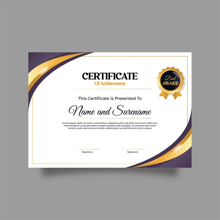 Celebrando logros Impresionante diseño de certificado