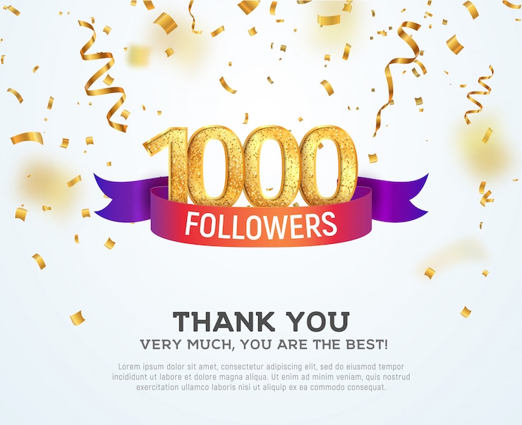 Vector celebrando seguidores en redes sociales