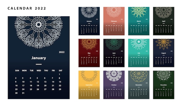 Vector celebrar año nuevo afiche calendario ilustrador logo fondos de pantalla icono símbolo fondo plantilla oficina