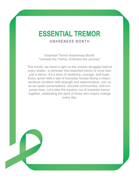 Celebrar y apoyar el Mes de Concienciación sobre el Tremor Esencial