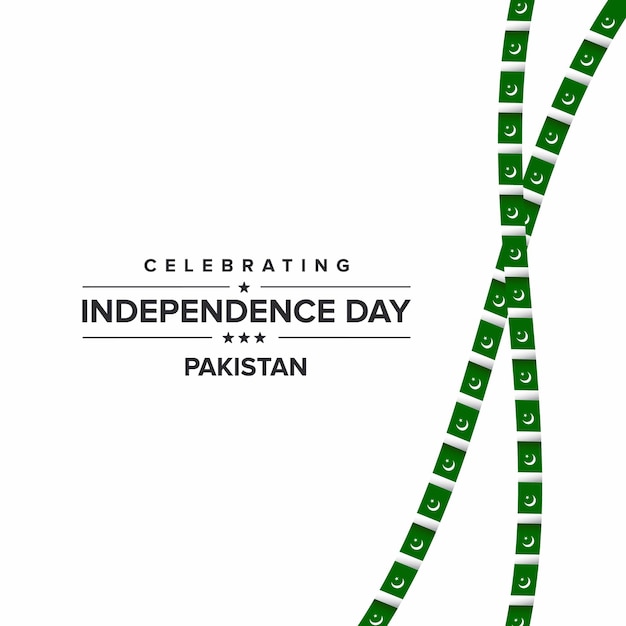 Vector celebrar el día de la independencia de pakistán