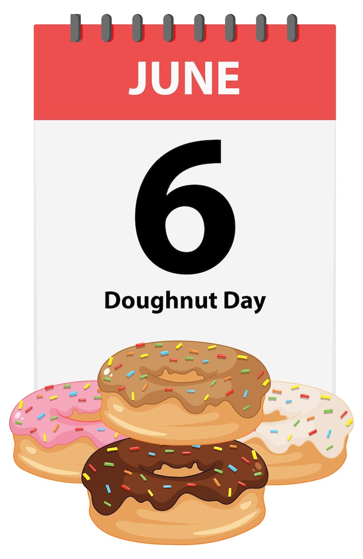 Vector celebrar el día de las rosquillas el 6 de junio
