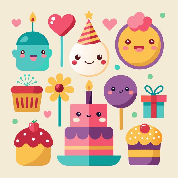 Celebrar con dulzura pastel de cumpleaños pasteles y golosinas festivas