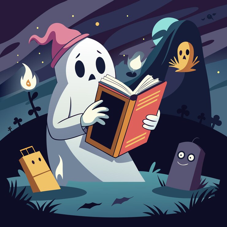 Vector celebrar halloween en un mundo de espíritus