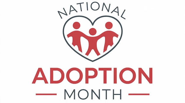 Celebrar el mes de la adopción Gráficos Familia y amor en EPS