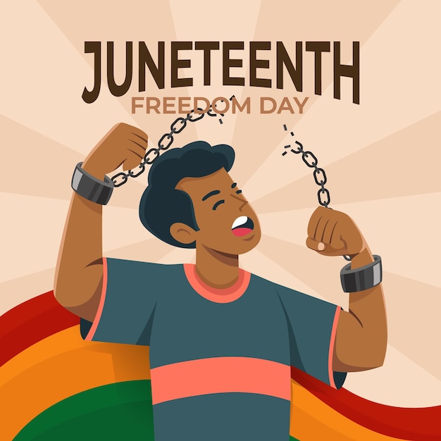 Vector celebre el concepto del día de la libertad de juneteenth