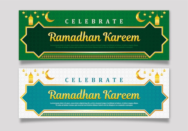 Celebre la plantilla de banner de ramadhan kareem