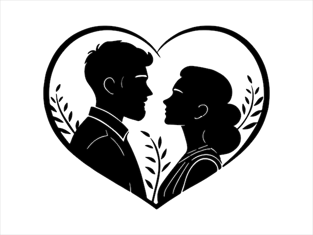 Celestial Serenity Valentine Vector Overture Día de San Valentín Amor Marido y mujer Clip Art