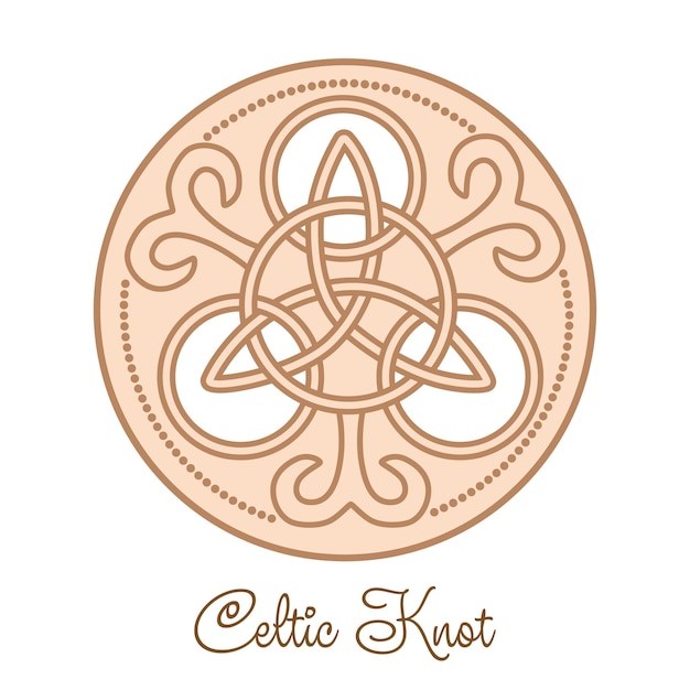 Celtic Trinity Knot Pendant Beige diseño de moda con runas
