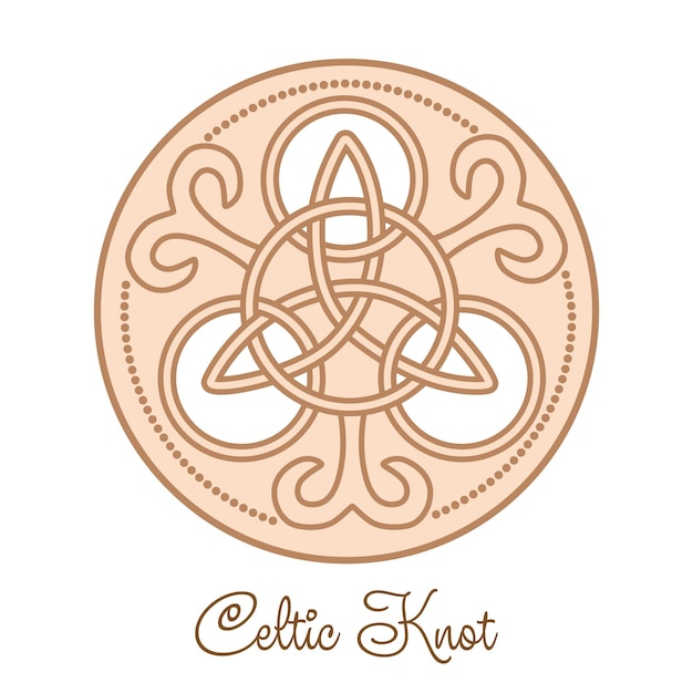 Celtic trinity knot pendant beige diseño de moda con runas