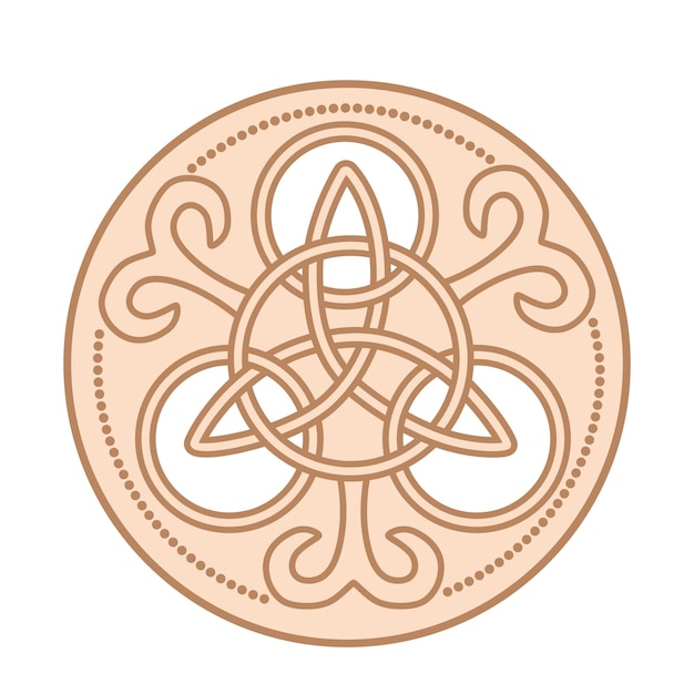 Celtic Trinity Knot Pendant Beige diseño de moda con runas