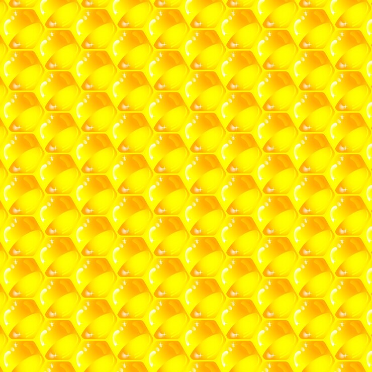 Vector células doradas de un patrón de panal ilustración vectorial