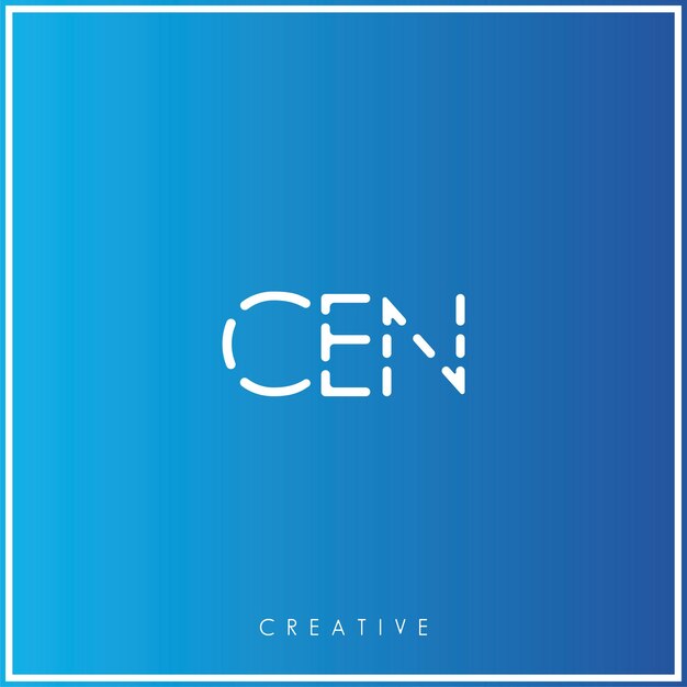 CEN Premium Vector último diseño de logotipo diseño creativo de logotipo vector ilustración monograma de logotipo mínimo