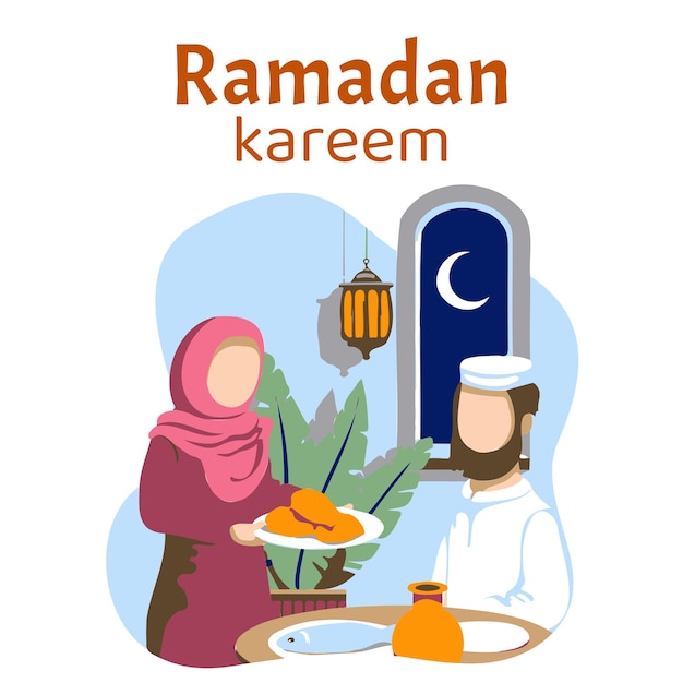Cena familiar de Kareem durante el Ramadán