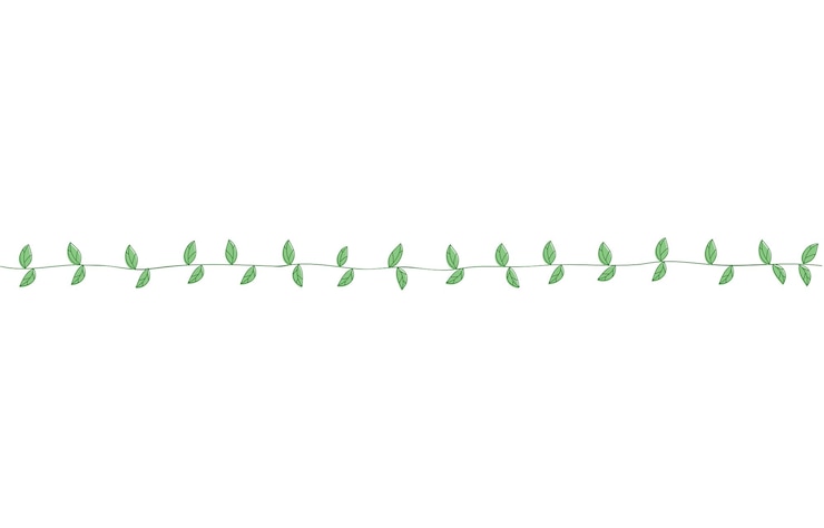 Vector cenefas decorativas pintadas a mano plantas