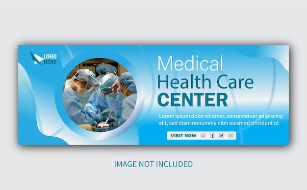 centro de atención médica Doctor Diseño de plantilla de portada de Facebook diseño de publicación de banner
