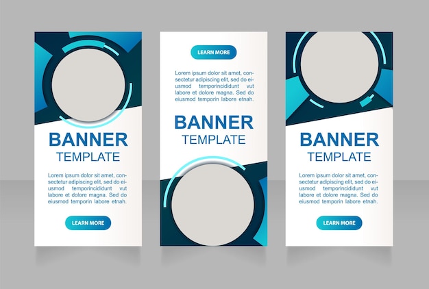Centro deportivo y plantilla de diseño de banner web de atención médica Folleto vectorial con espacio de texto Cartel publicitario con espacio de copia personalizado Cartel imprimible para publicidad Fuente Arial utilizada