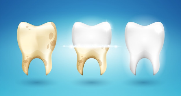 Cepillado dental dental en estilo 3d.