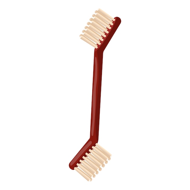 Un cepillo para cepillar los dientes de animales ilustración vectorial aislado sobre un fondo blanco.