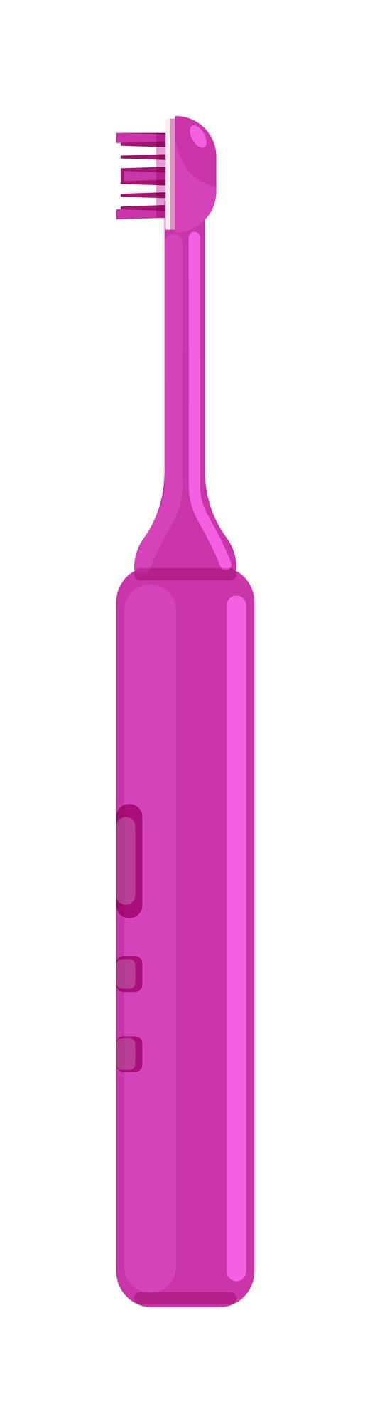 Vector cepillo de dientes eléctrico para cepillarse los dientes sobre fondo blanco.