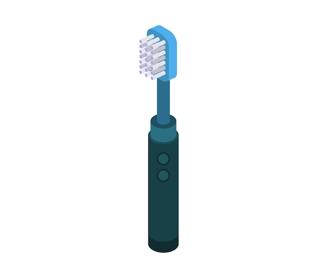 Vector cepillo de dientes eléctrico isométrico