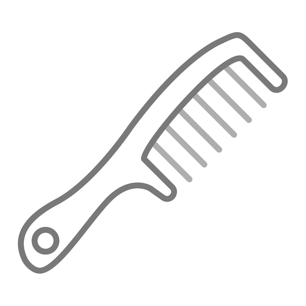un cepillo de dientes con un peine blanco y negro en él