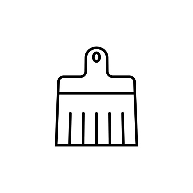 Cepillo ilustración lineal Vector icono aislado en plano