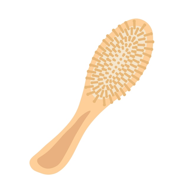 Vector cepillo de pelo peine cepillo peinado peluquero accesorio aislado sobre fondo blanco concepto ilustración vectorial