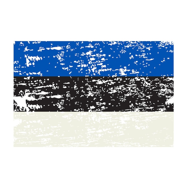 Cepillo pintado grunge bandera de estonia