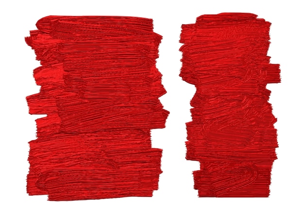 El cepillo rojo alimenta la textura en el fondo blanco