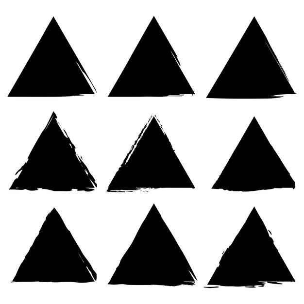 Cepillo de triángulos. ilustración vectorial EPS 10.